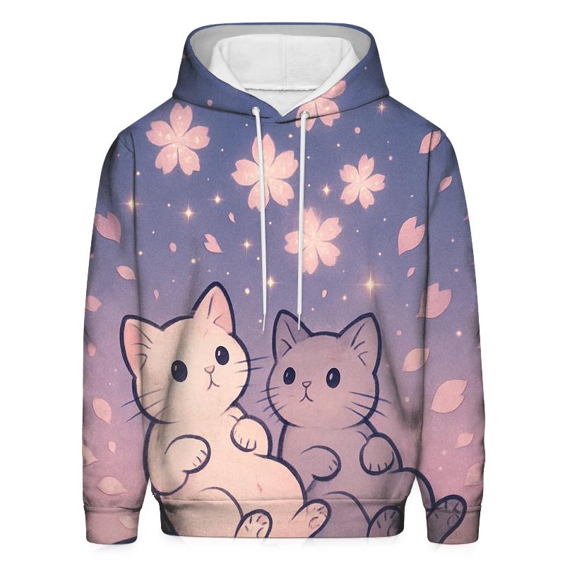 Cherry Blossom Star Gazers zip-up hoodies
