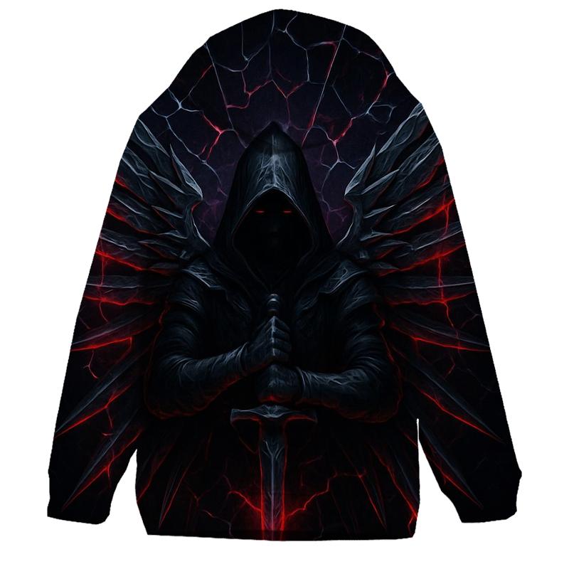 Dagger Seraph Under Shattered Glass Sky heavyweight hoodies