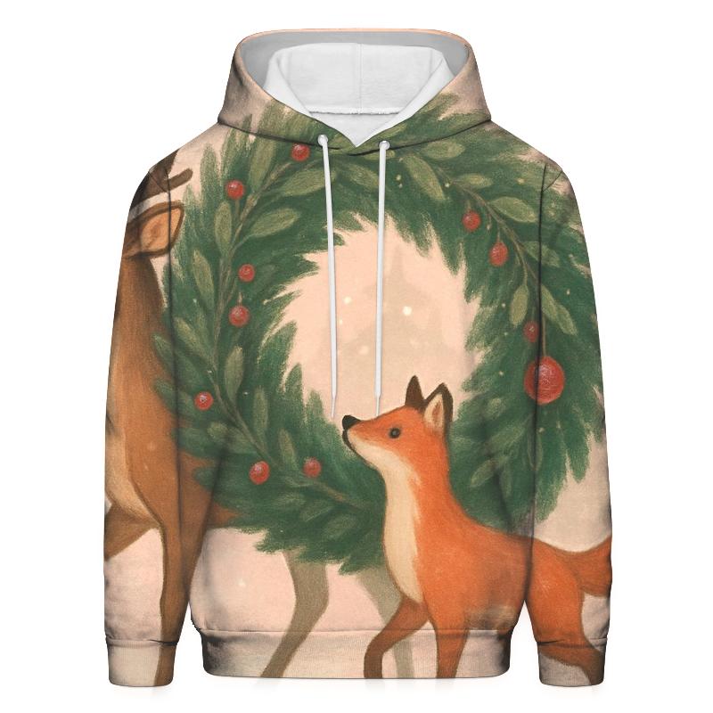 Winter Wildlife Wreath Parade hoodie designs