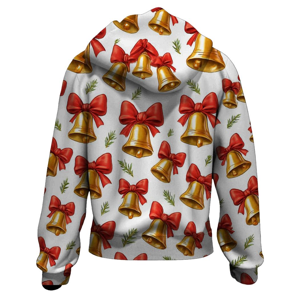 Gold Bell Chevron Cadence On White Background printed hoodies