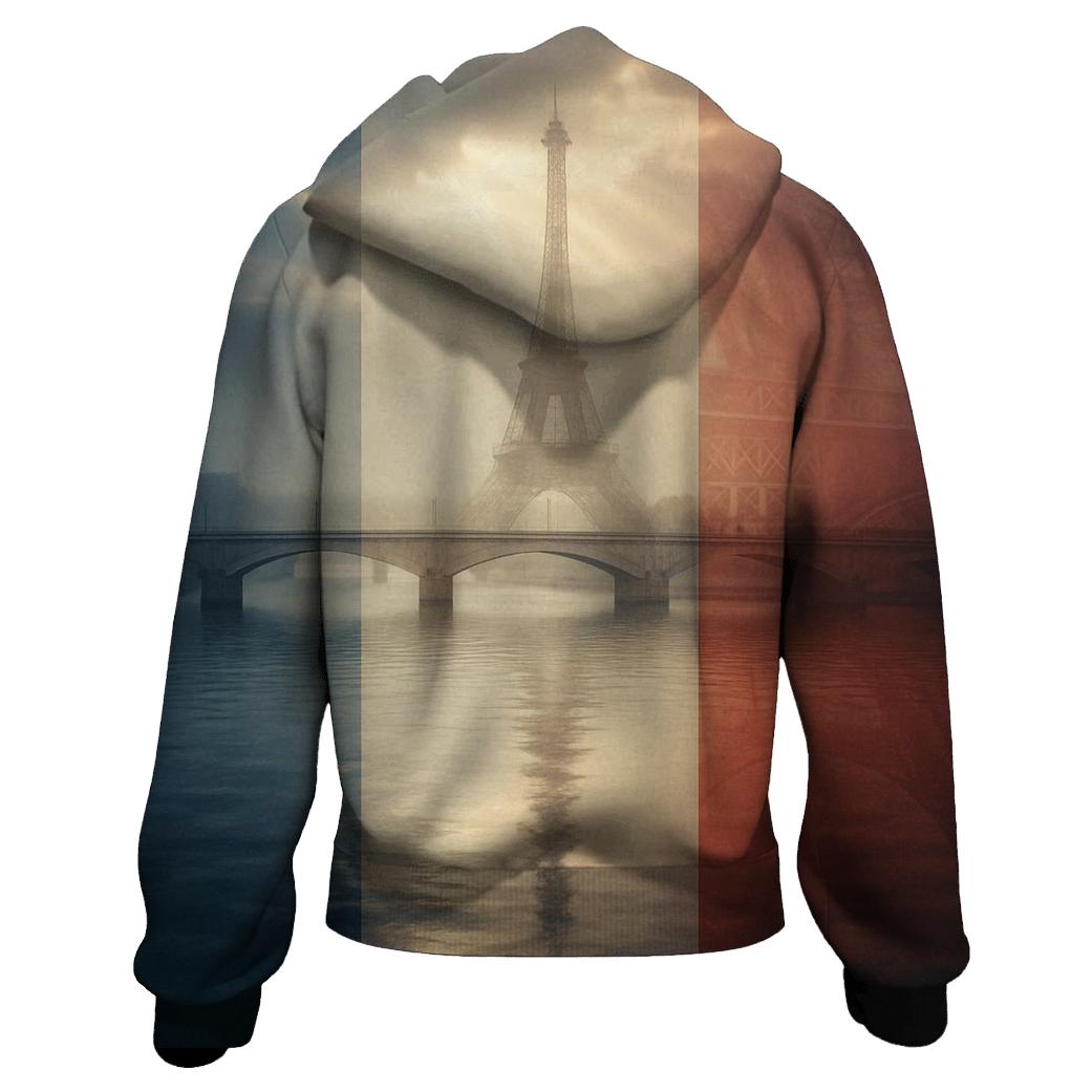 Cinematic Tricolor France Over River hoodies fashion