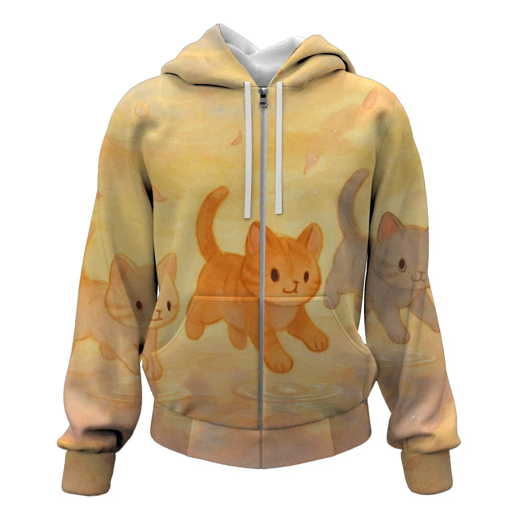 Cloud Puddle Pawprints heavyweight hoodies