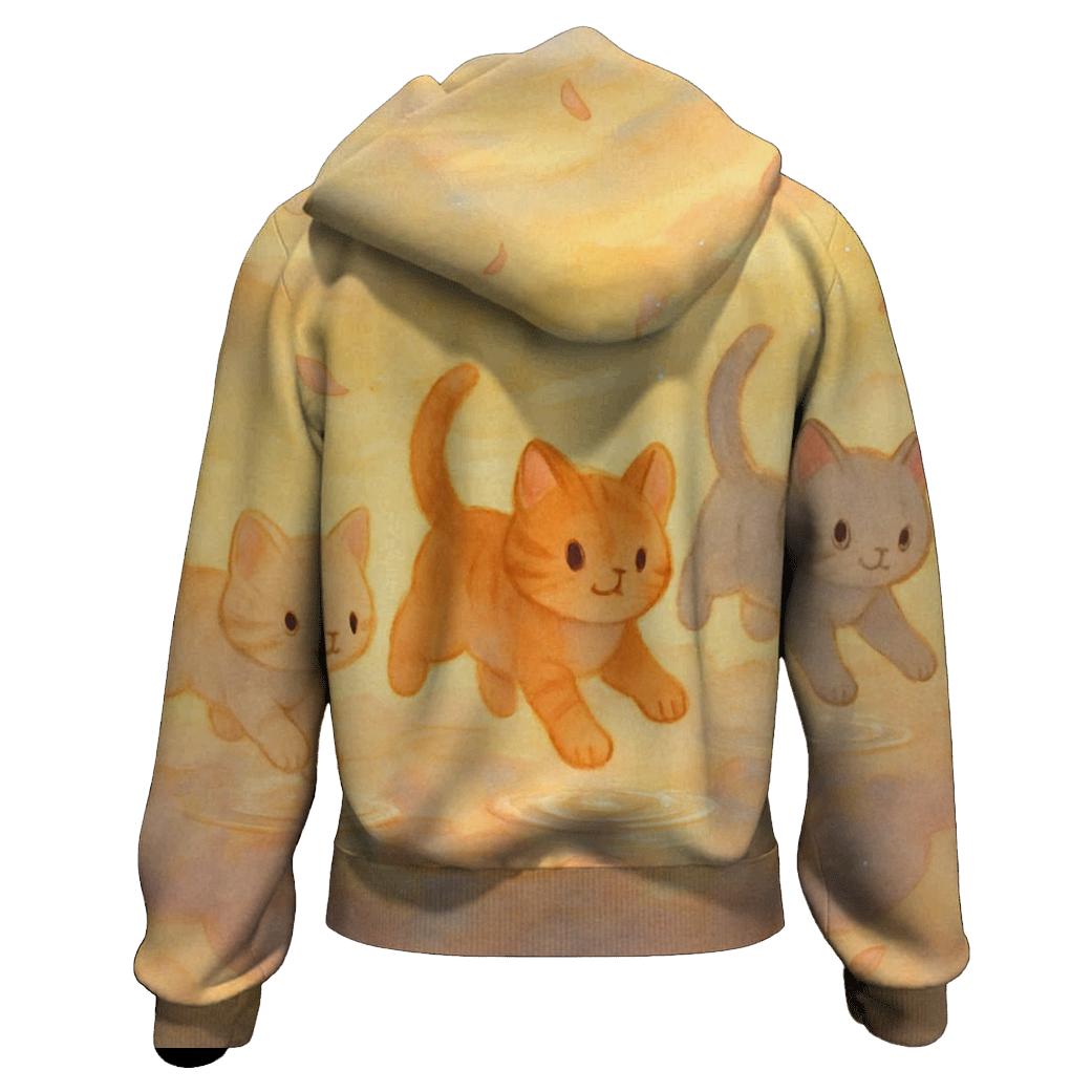 Cloud Puddle Pawprints heavyweight hoodies