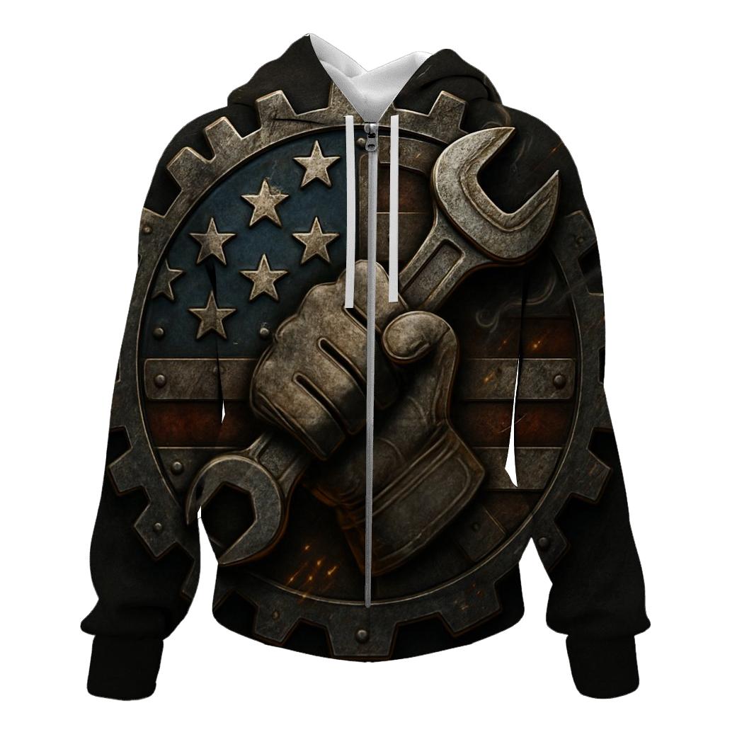 Rustbelt Gearwork Flag lightweight hoodies
