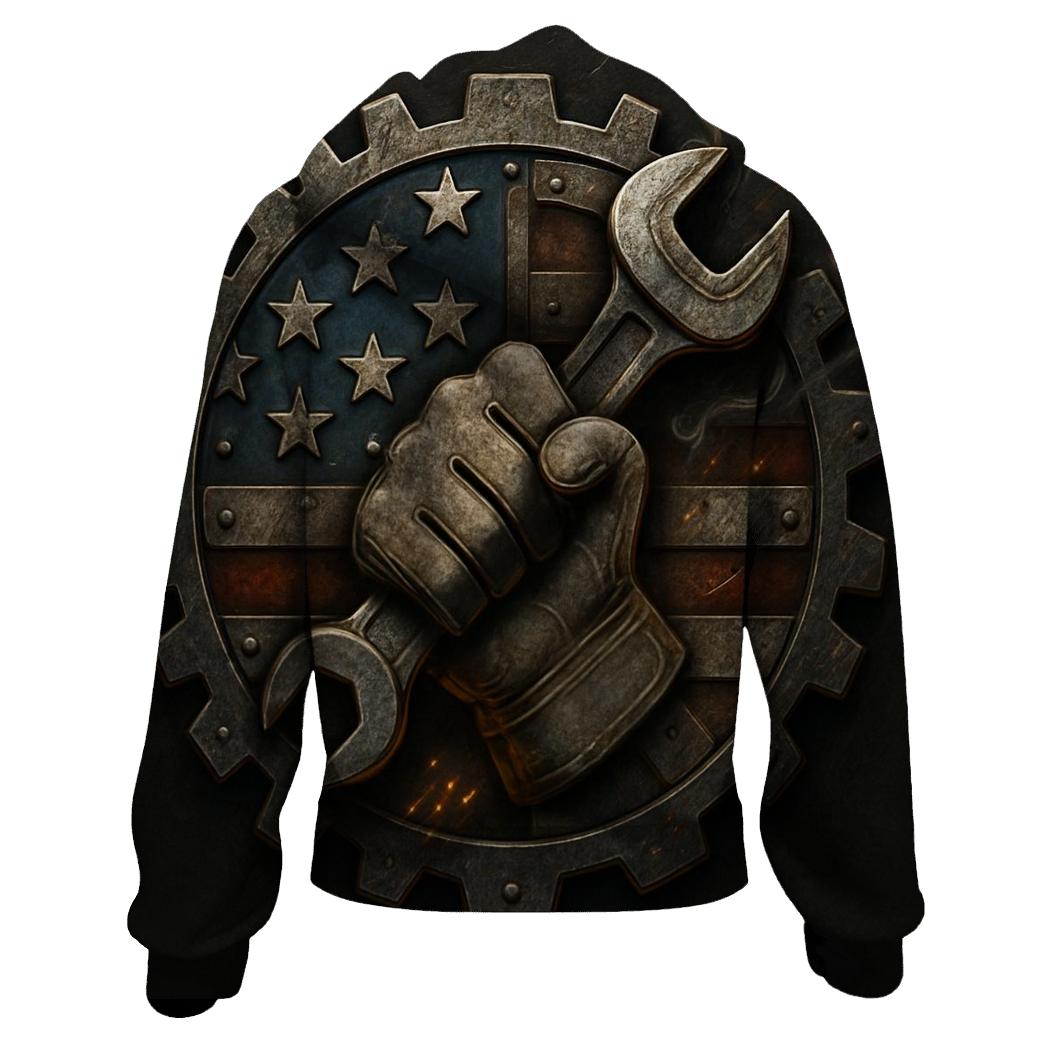 Rustbelt Gearwork Flag lightweight hoodies
