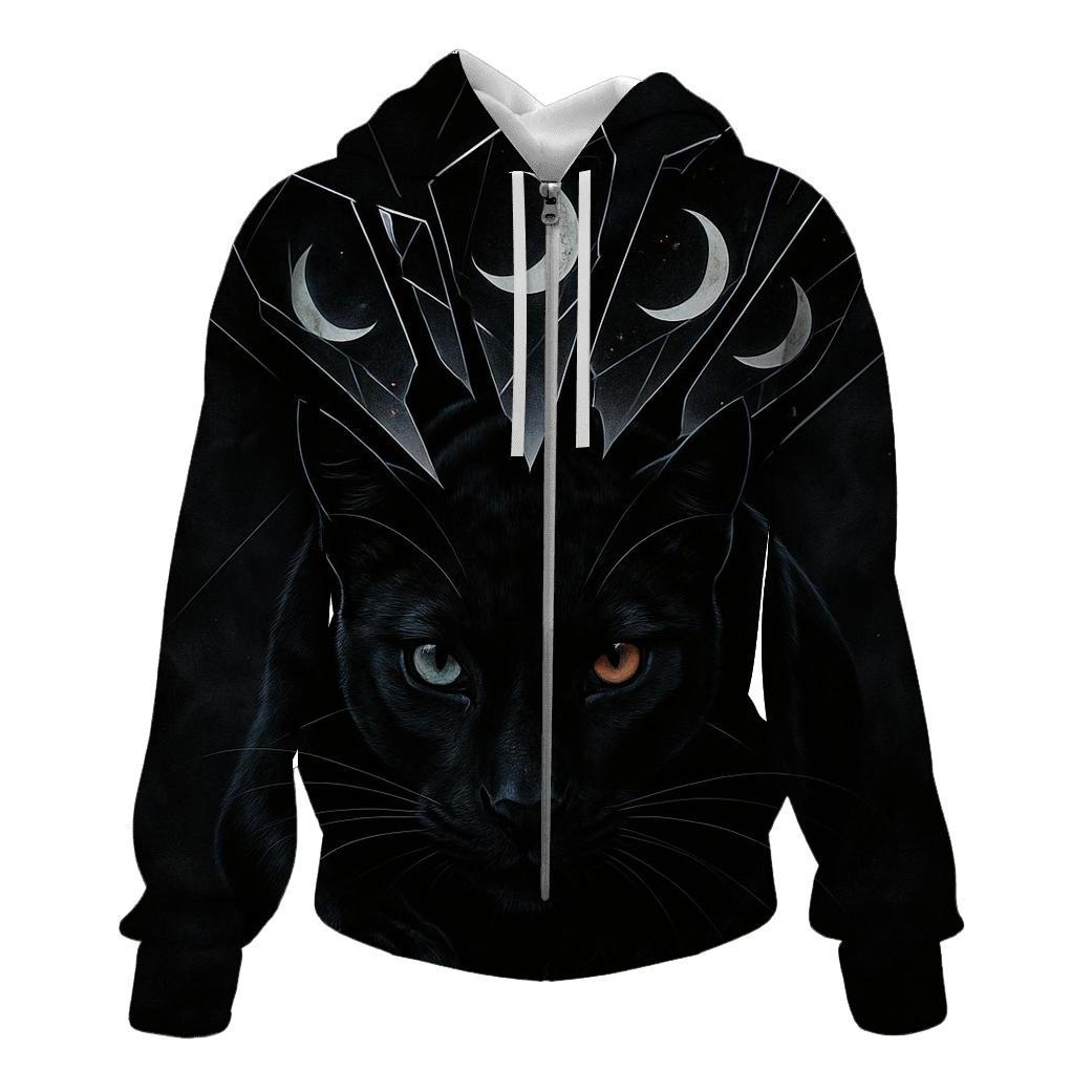 Shattered Mirror Panther Cat custom hoodies