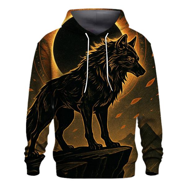 Saffron Eclipse Sentinel Wolf hoodie styles