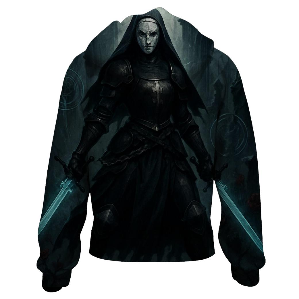 Chained War Nun With Spectral Blades hoodie designs