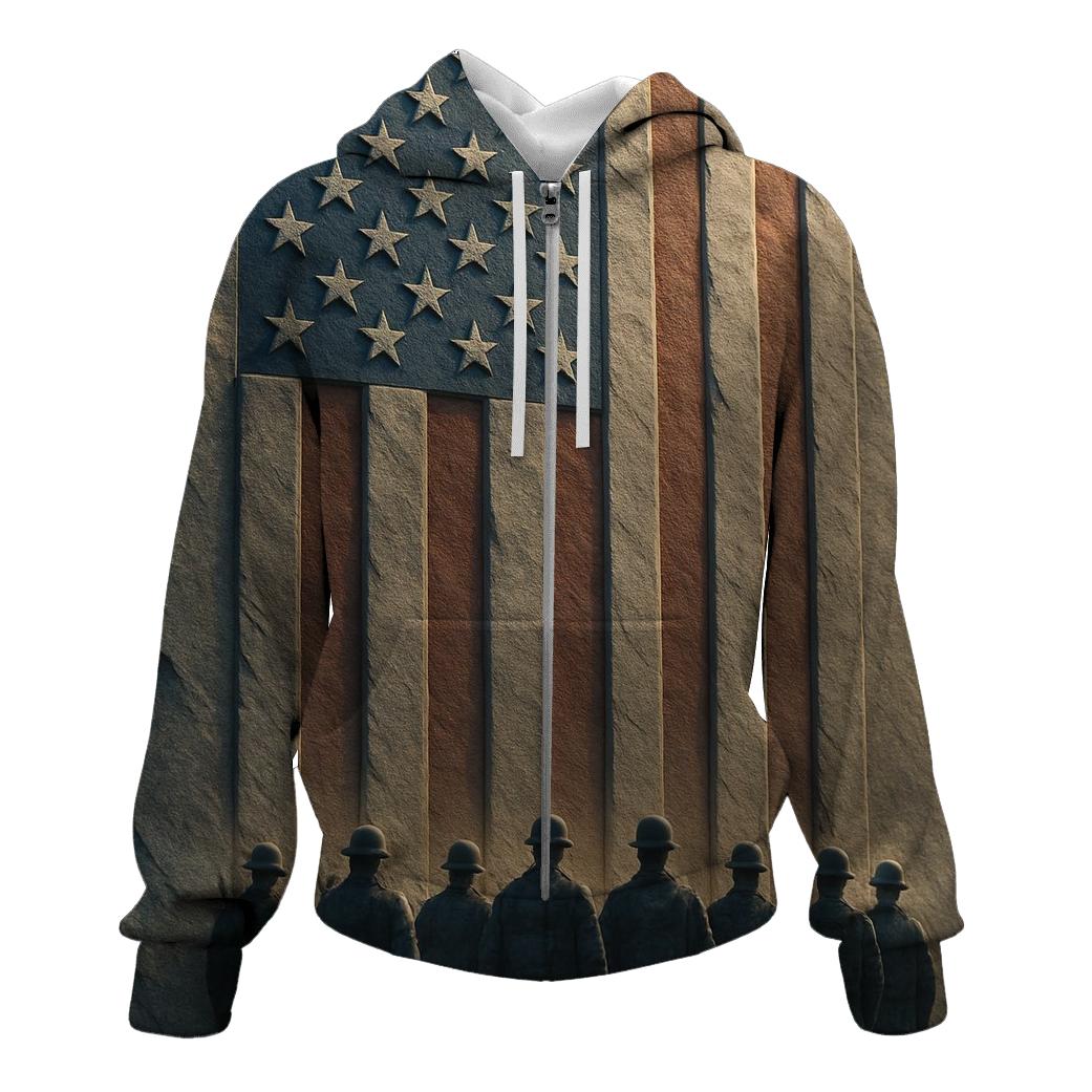 Granite Valor Flag Monument lightweight hoodies