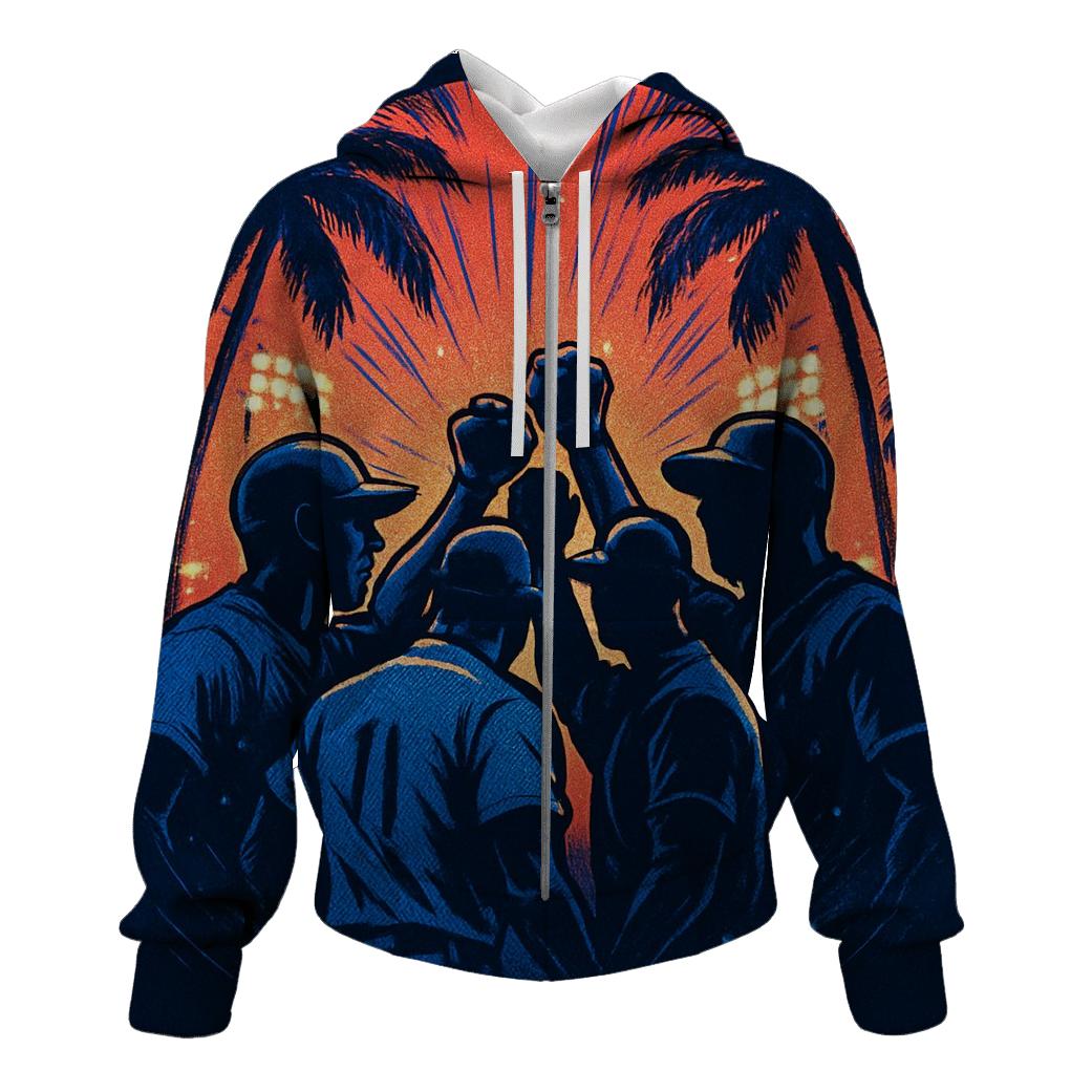 Palm Shadows Rally Charge printed hoodies