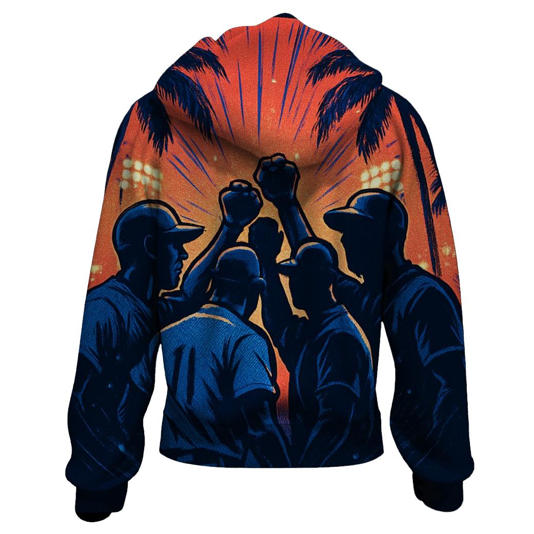 Palm Shadows Rally Charge printed hoodies