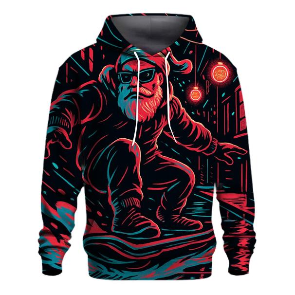 Neon Alley Santa Rider embroidered hoodies