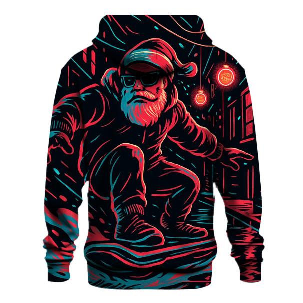 Neon Alley Santa Rider embroidered hoodies