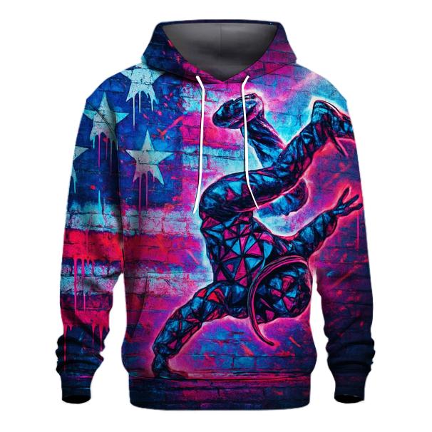 Neon Alley Patriot Spray printed hoodies