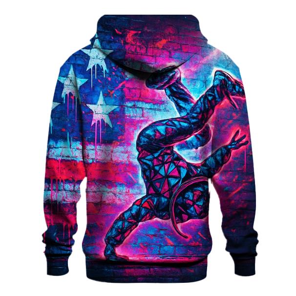 Neon Alley Patriot Spray printed hoodies