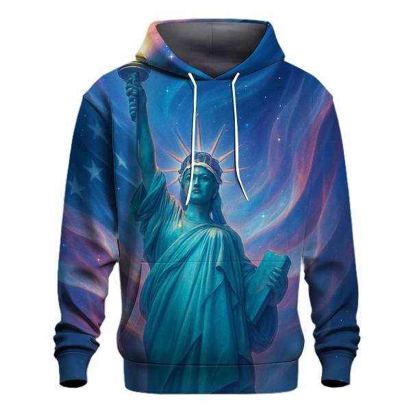 Liberty Crown Aurora Flag premium hoodies