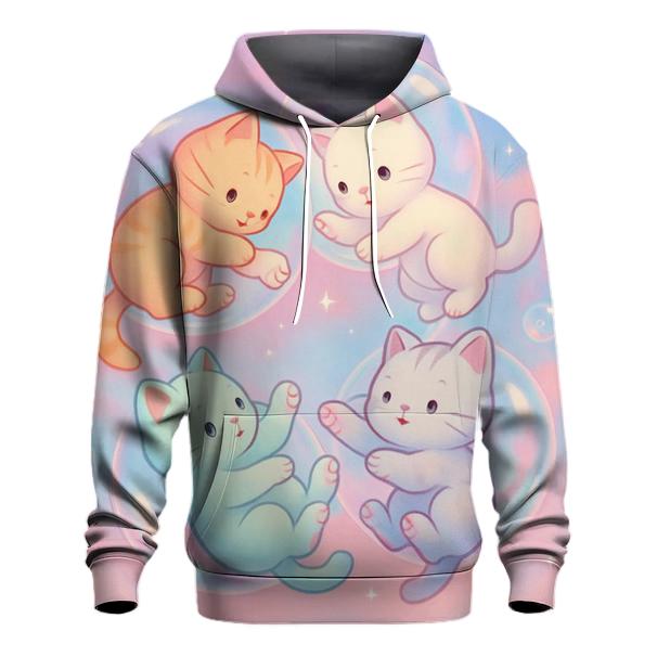 Bubble Dream Kitten Carousel printed hoodies