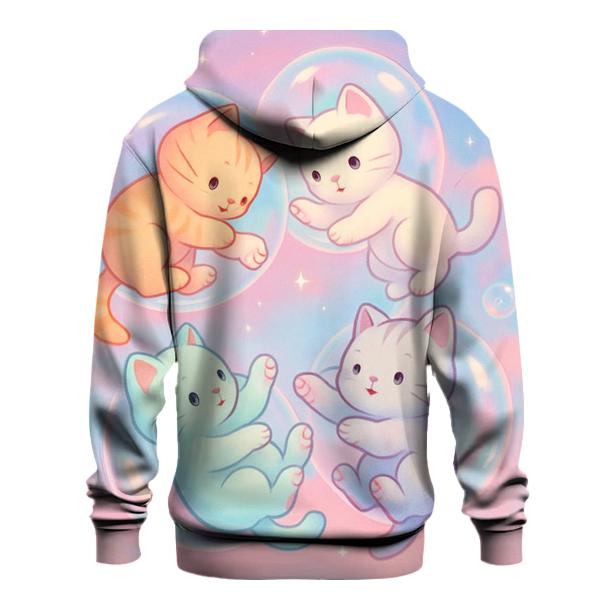 Bubble Dream Kitten Carousel printed hoodies