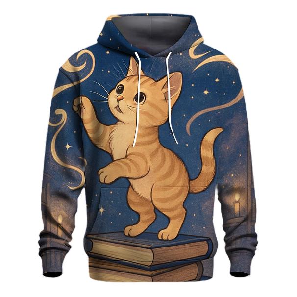 Library Of Purring Comets printed hoodies