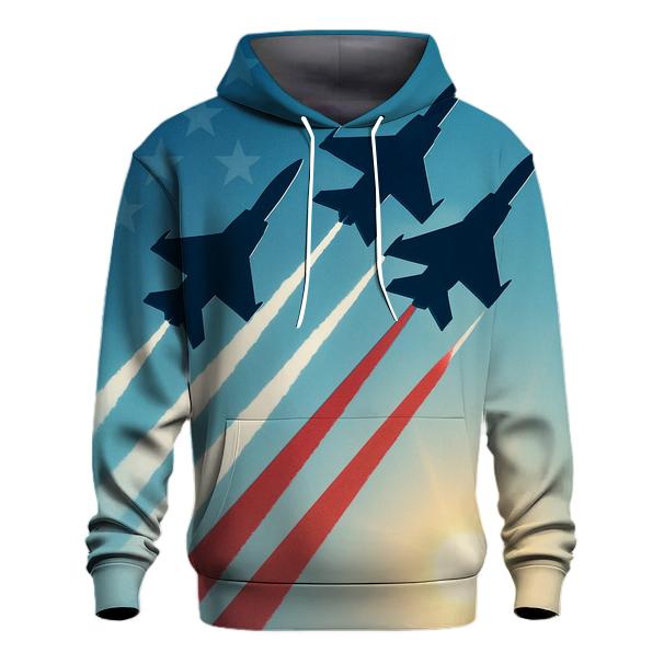 Airborne Tribute Through Sunlit Contrails zip-up hoodies