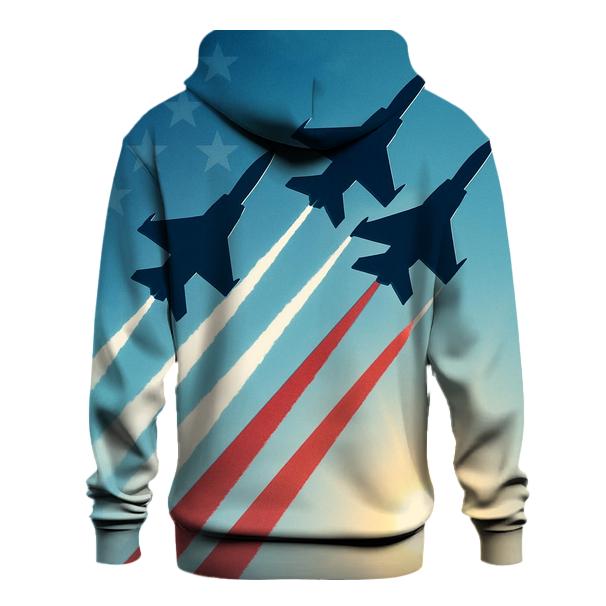 Airborne Tribute Through Sunlit Contrails zip-up hoodies