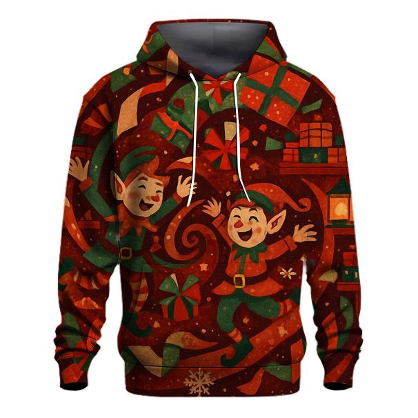Elf Workshop Gift Wrap Tornado zip-up hoodies