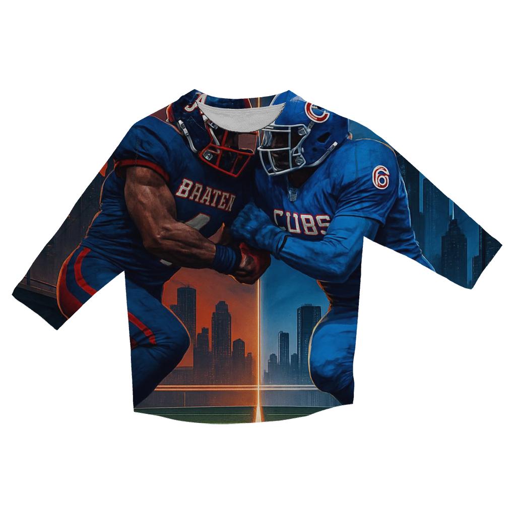 Skyline Scrimmage Braves Versus Cubs designer 3/4 sleeve blouses