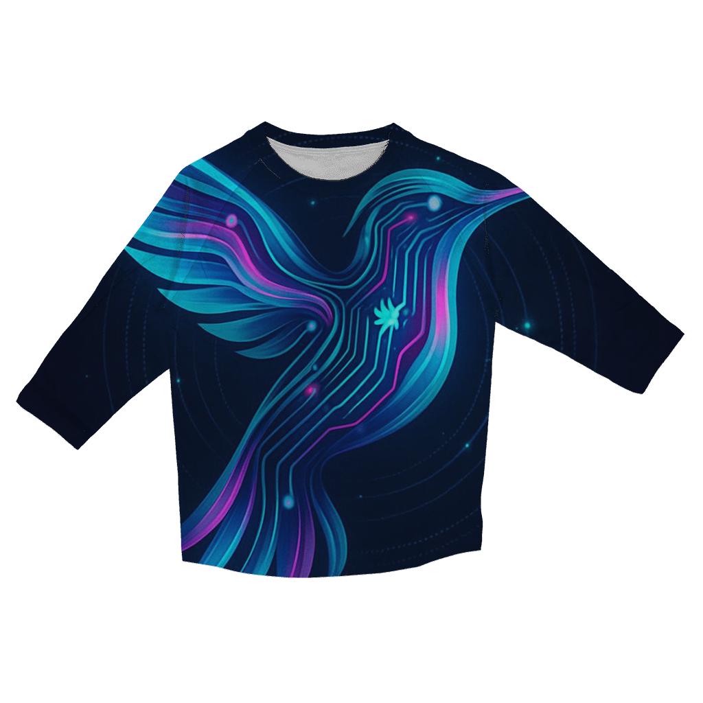 Aurora Circuit Hummingbird stylish quarter sleeve tops