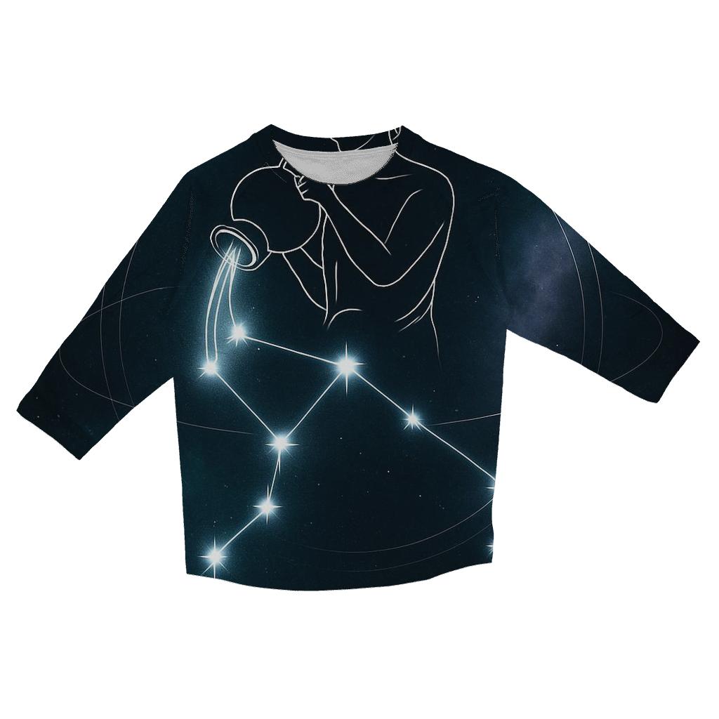 Aquarius Water Bearer Star Stream personalized 3/4 sleeve tees