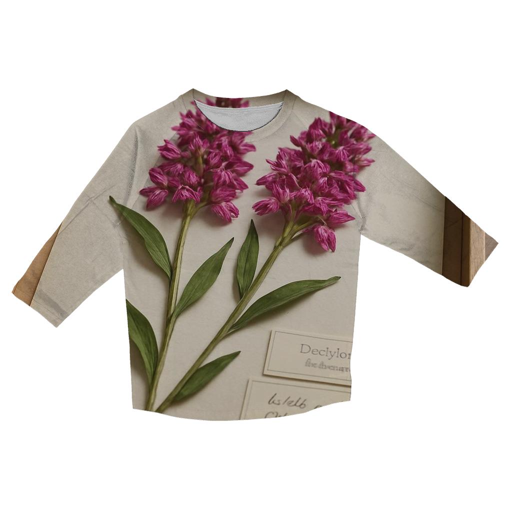 Herbarium Pressing Tray With Wild Orchids fashion 3/4 sleeve shirts