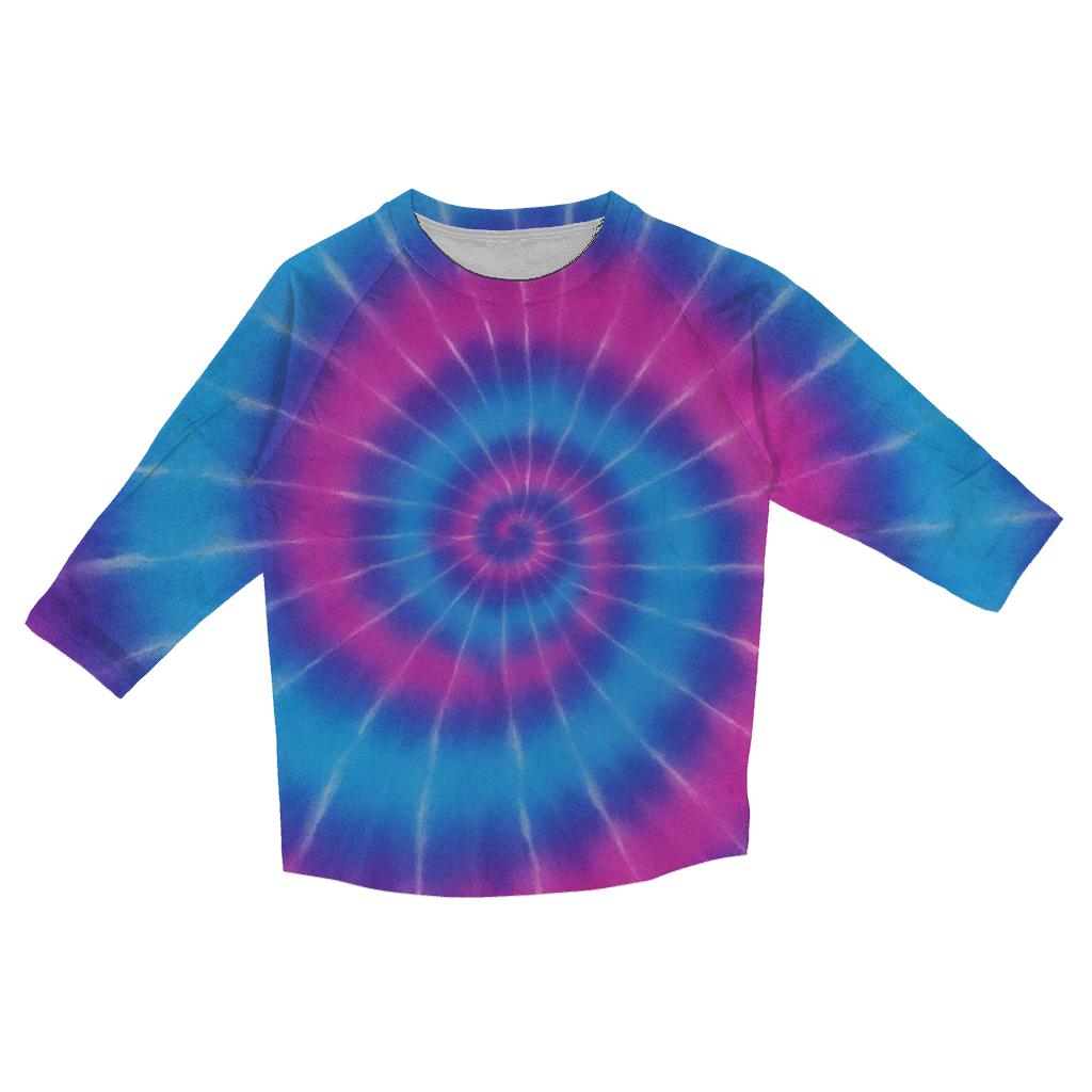 Nebula Spiral Overdye Whirlpool stylish quarter sleeve tops
