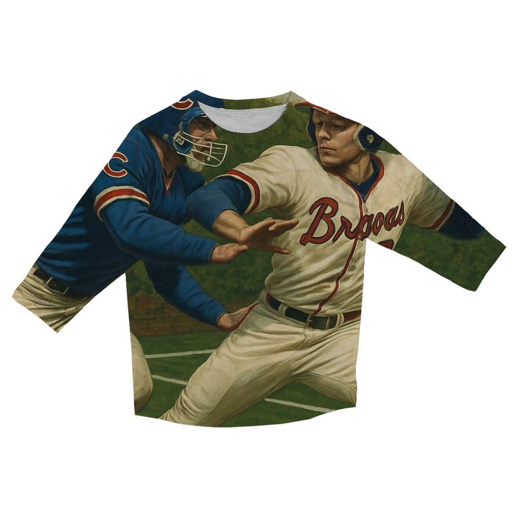 Ivy Wall Blitz Under Stadium Lights printed three quarter sleeve shirts