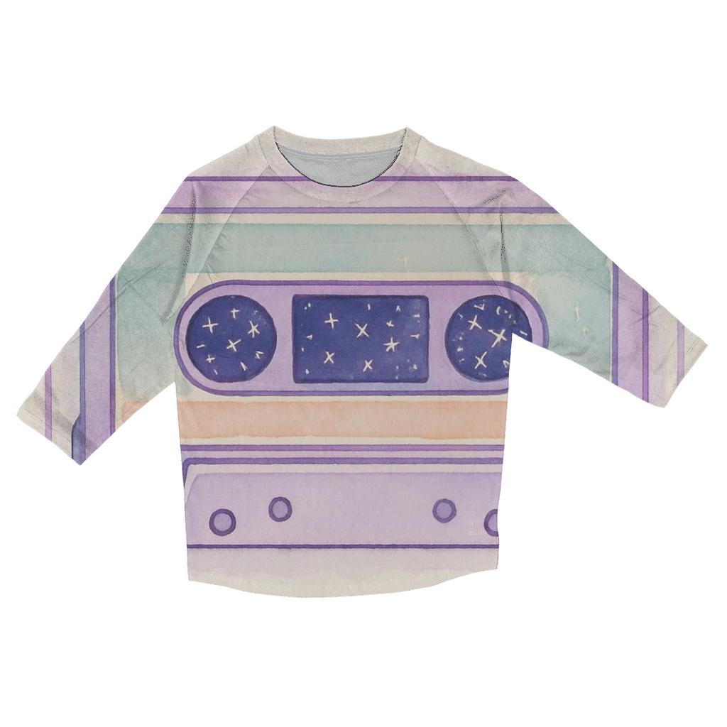 Cassette Constellation Map casual three quarter sleeve shirts