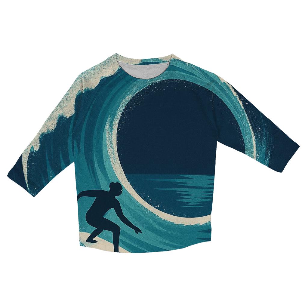 Indigo Wave Surf Orbit personalized 3/4 sleeve tees