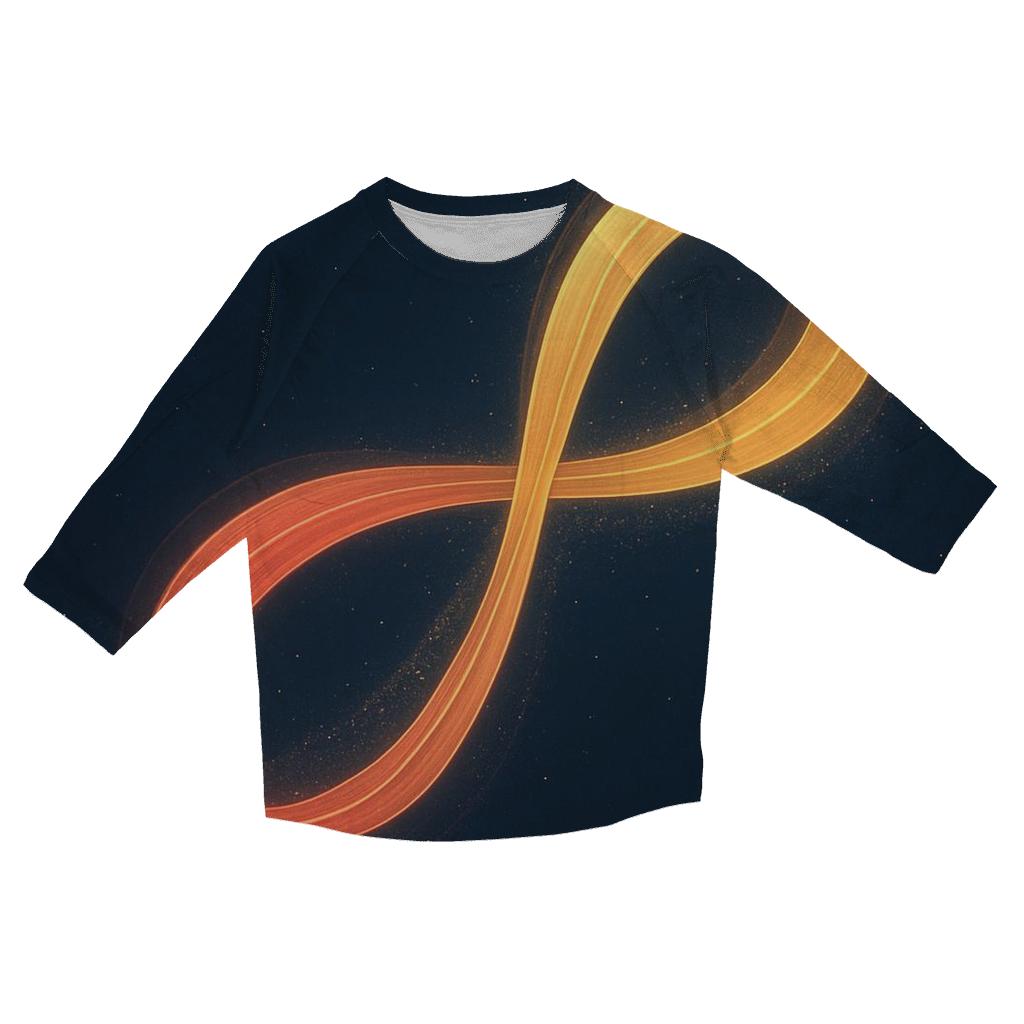 Infinite Breath Ribbons trendy 3/4 sleeve tops