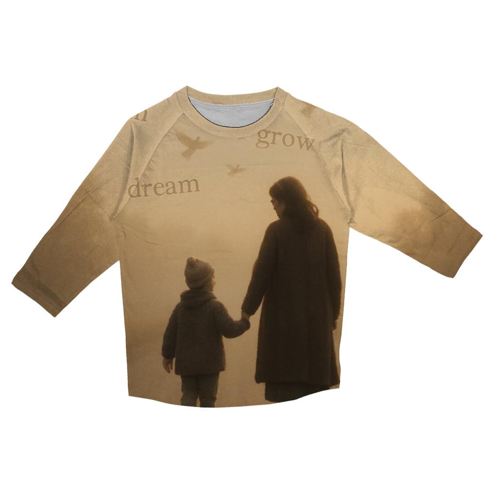Letters In The Air A Mother’s Unspoken Guidance printed three quarter sleeve shirts