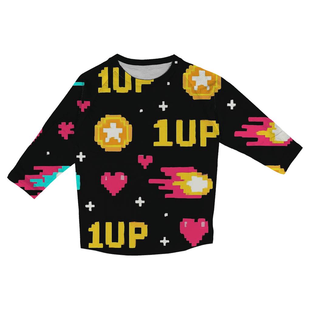 Pixel Comet Arcade Sprites cotton quarter sleeve shirts
