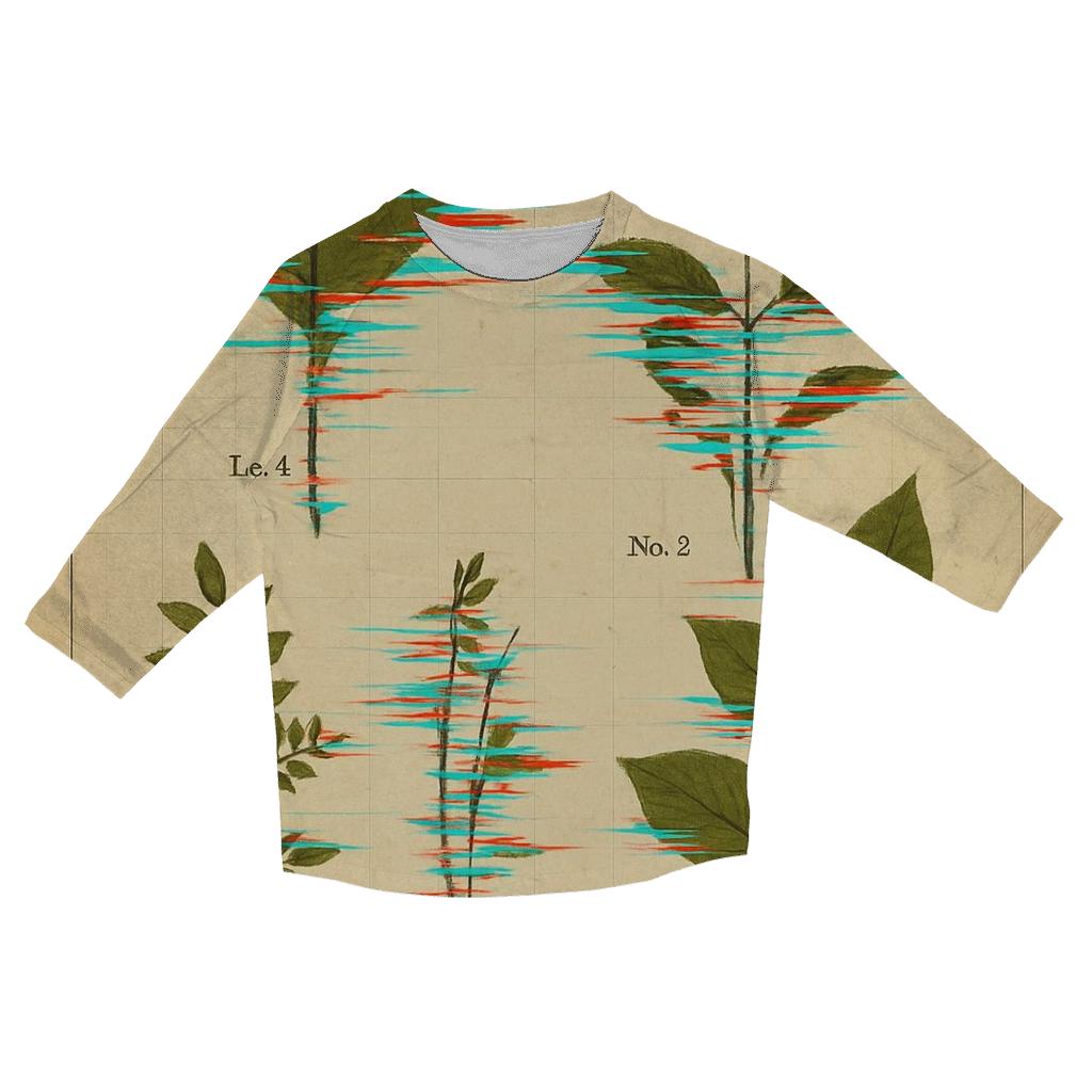 Glitch Botanica Herbarium fashion 3/4 sleeve shirts