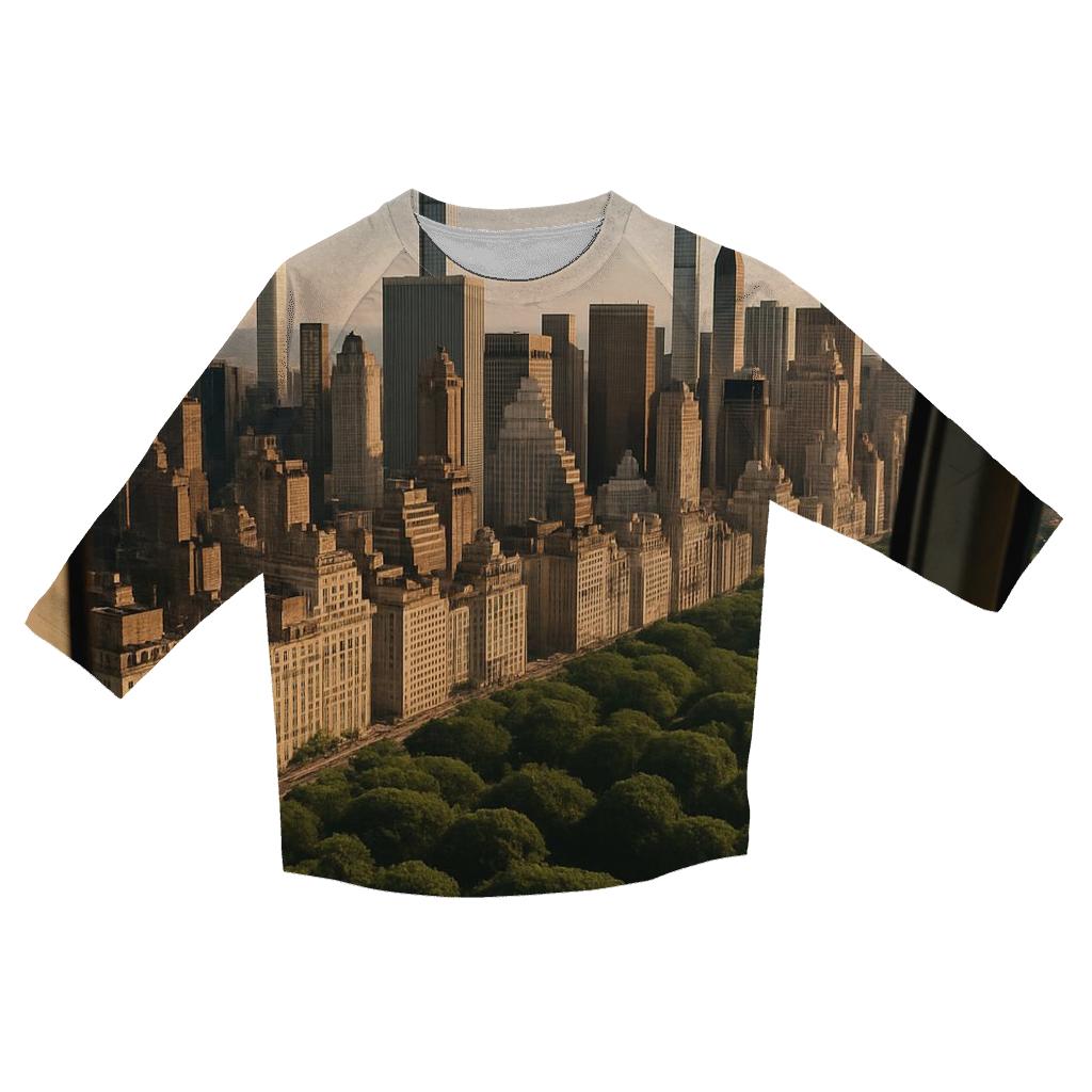Helicopter Window Grid Over Central Park South stylish quarter sleeve tops