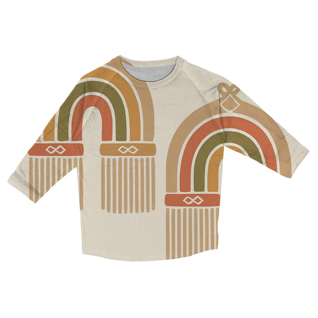 Macrame Rainbow Arches custom 3/4 sleeve shirts
