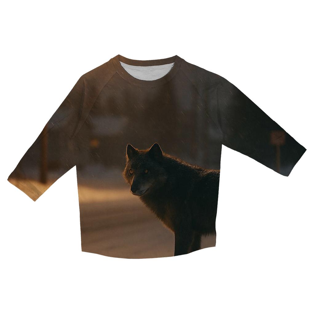 Night Streetlight Encounter On Northern Town Fringe designer 3/4 sleeve blouses