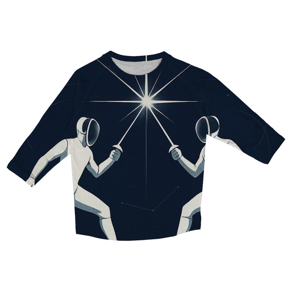 Midnight Fencing Star Parry casual three quarter sleeve shirts