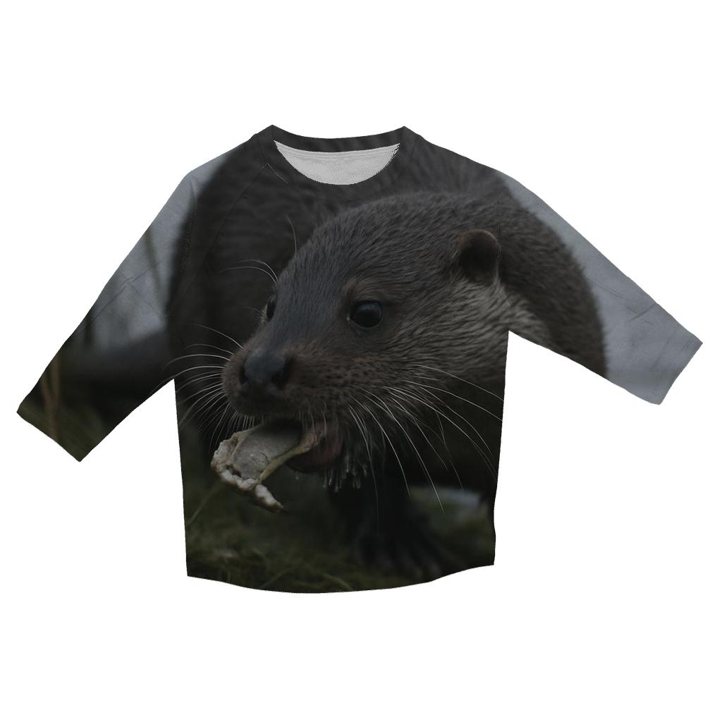 Frost Reed Forager Eurasian Otter designer 3/4 sleeve blouses