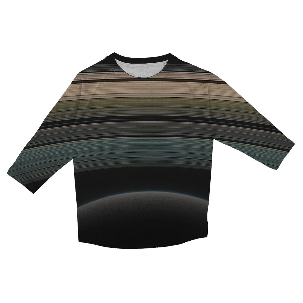 Ring Plane Horizon Bands printed three quarter sleeve shirts