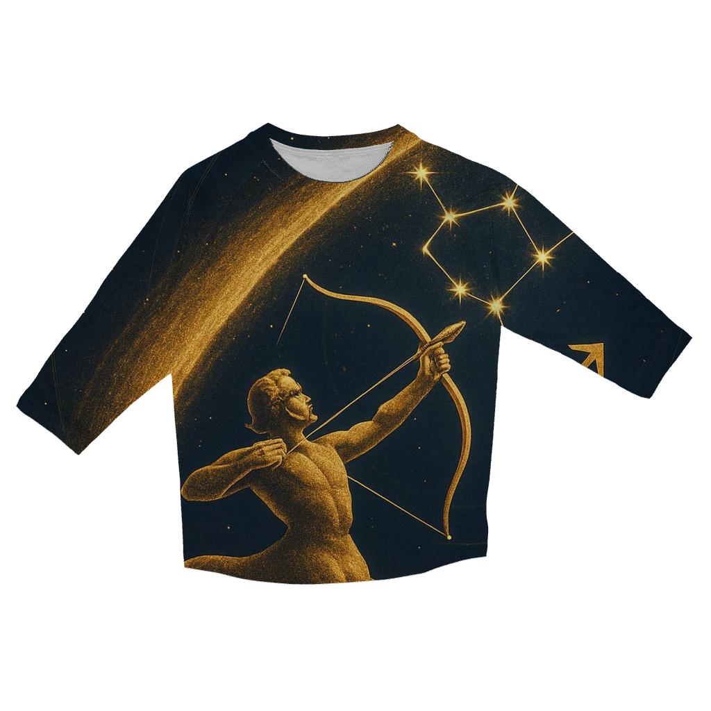 Sagittarius Archer Galactic Trajectory trendy 3/4 sleeve tops