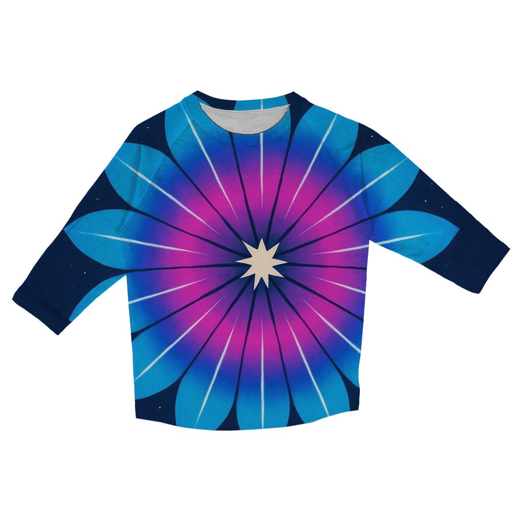 Mandala Pulsar Sunburst Petals custom 3/4 sleeve shirts
