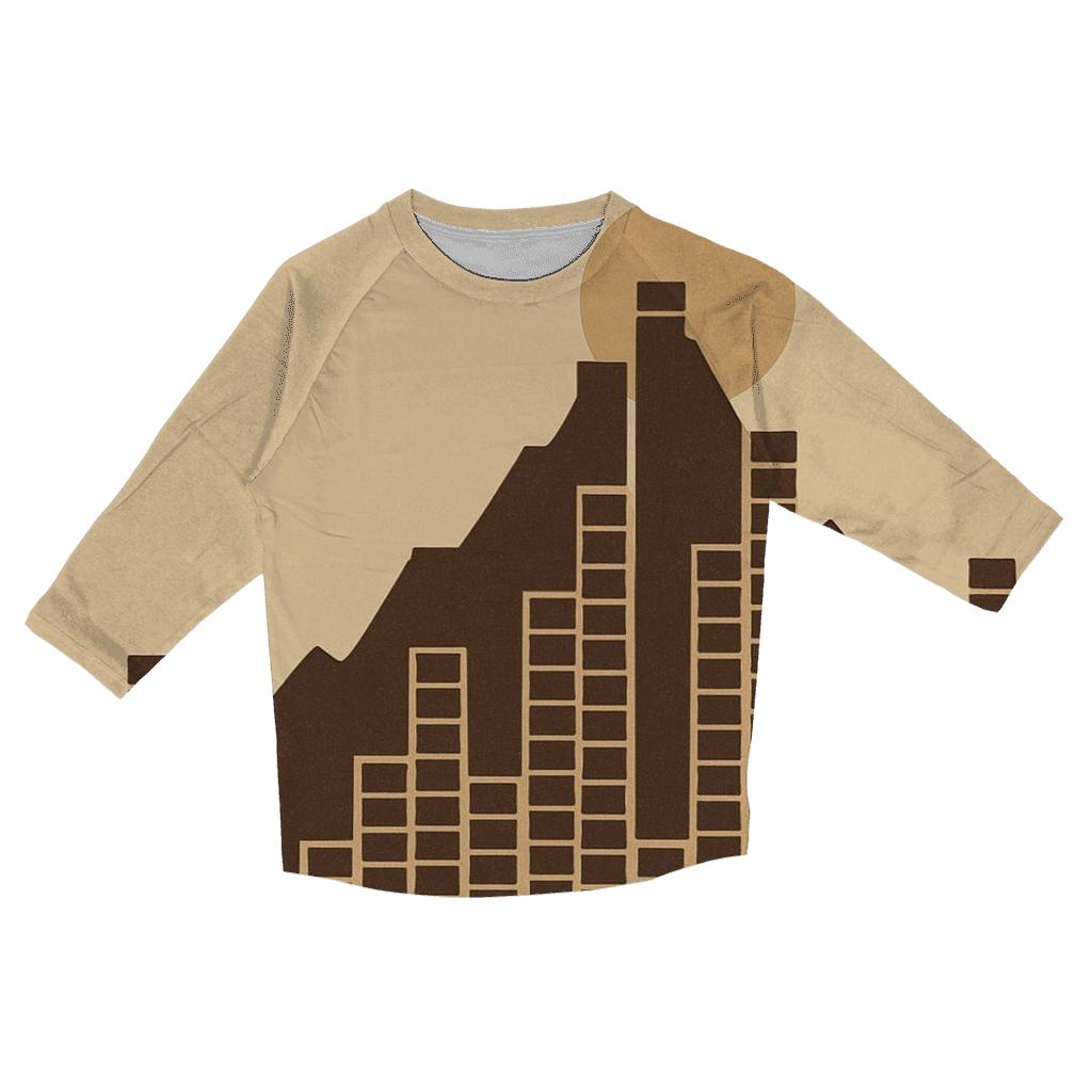 Equalizer Mountain Range designer 3/4 sleeve blouses
