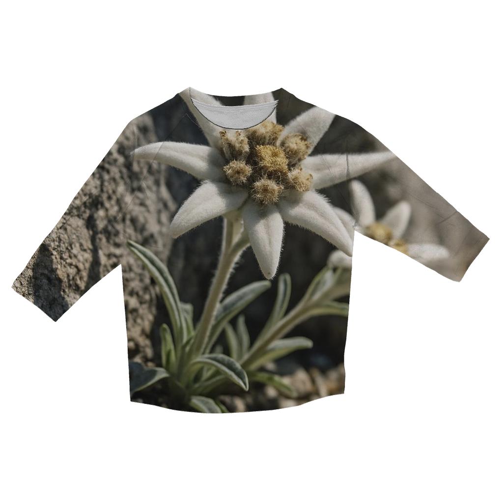 Alpine Edelweiss In Wind Sheltered Crevice cotton quarter sleeve shirts