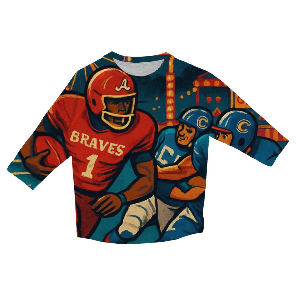 Carnival Midway Trick Play Tackle casual three quarter sleeve shirts