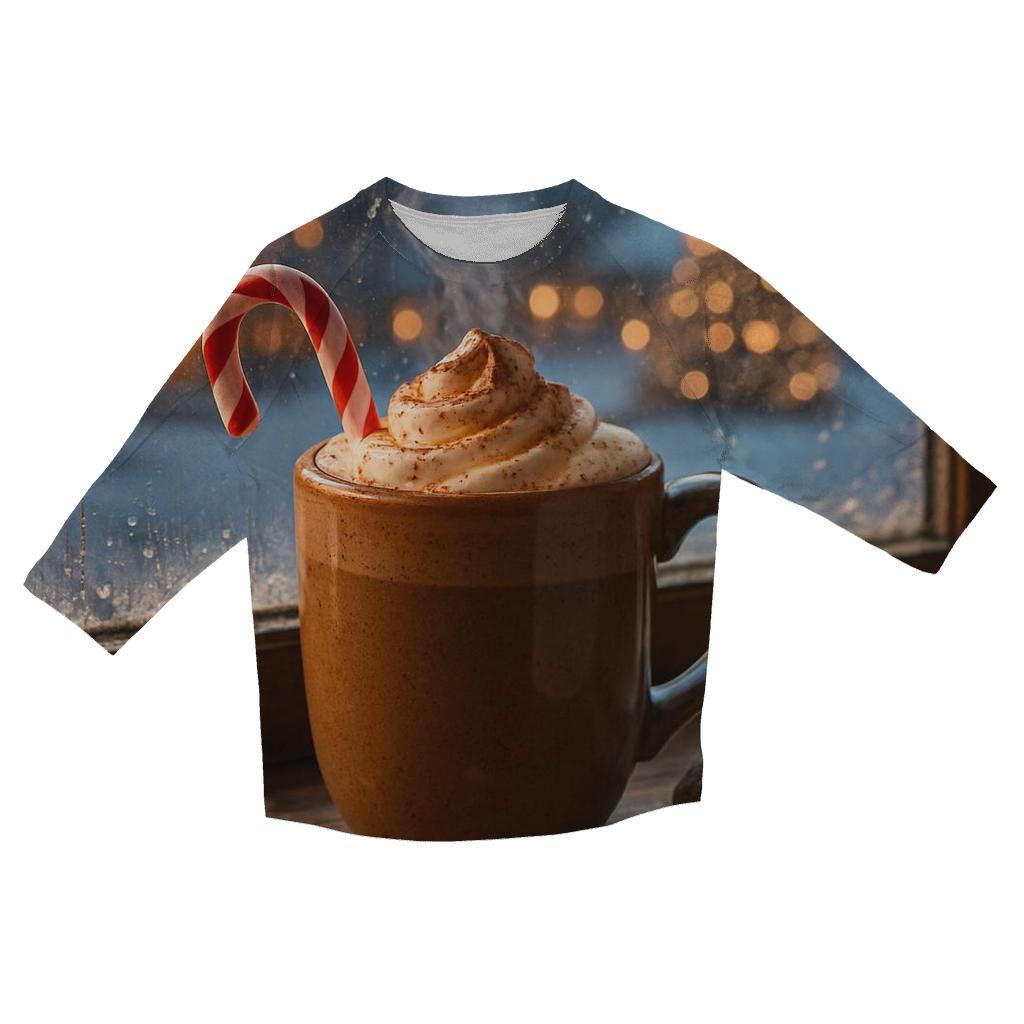 Hot Cocoa By The Village Window personalized 3/4 sleeve tees
